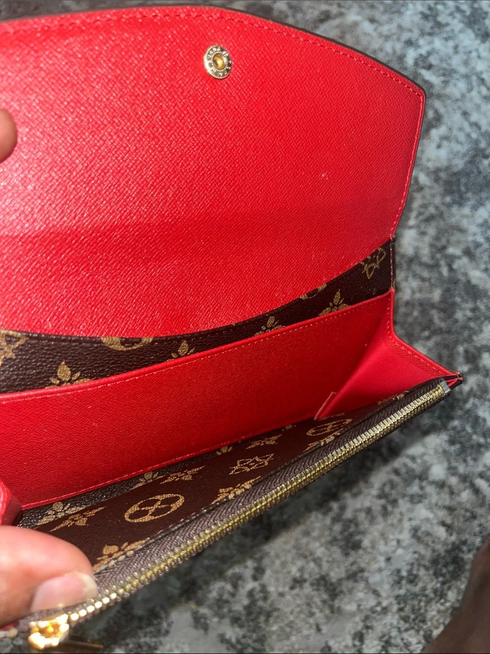 Designer-Style Brown Monogram Wallet